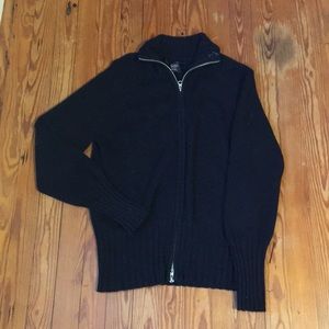 Cashmere Zip Up Women’s Black Jumper